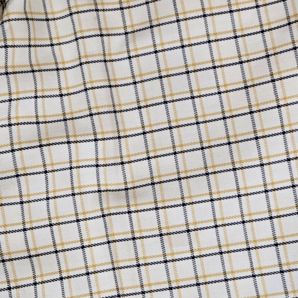 Vintage 70s Koraton Men's Plaid Yellow White Retro Perm Press Never Iron Pants - Picture 9 of 9